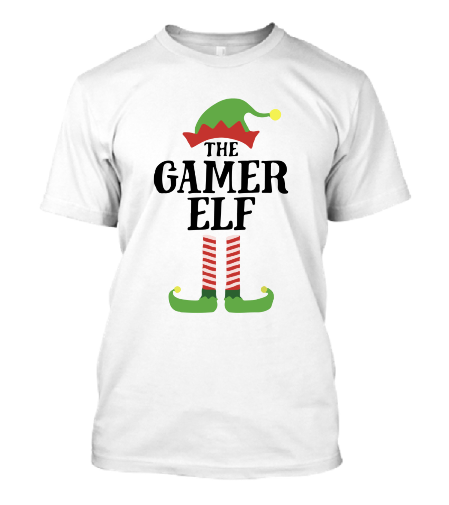 Gamer Elf Matching Family Group Christmas Holiday Costume T-Shirt