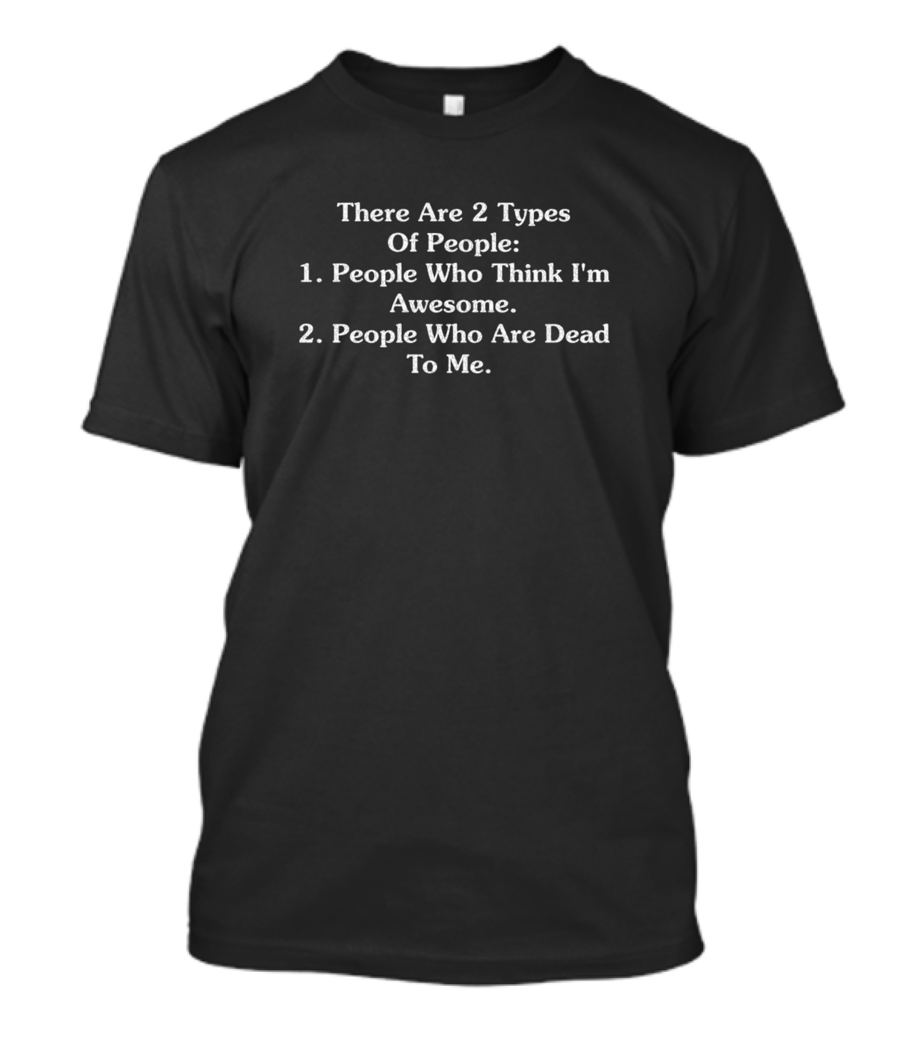 There Are 2 Types Of People Who Think I'm Awesome Or Are Dead To Me Funny Sarcasm T-Shirt