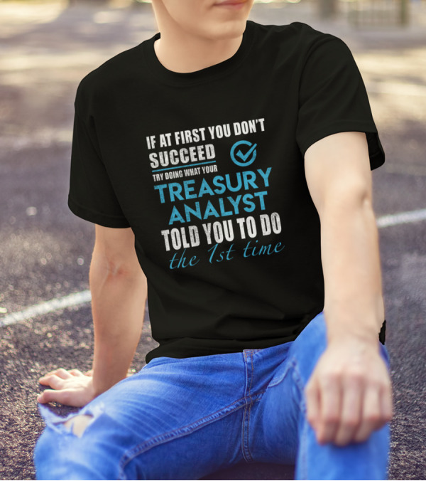 If At First You Don't Succeed Try Doing What Your Treasury Analyst Told You To Do The 1st Time T-Shirt