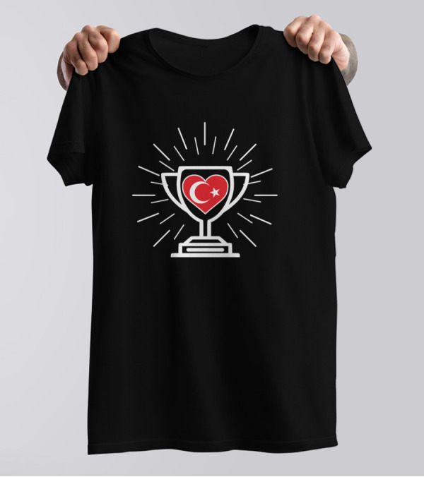 Turkey Heart Trophy With Crescent And Star T-Shirt
