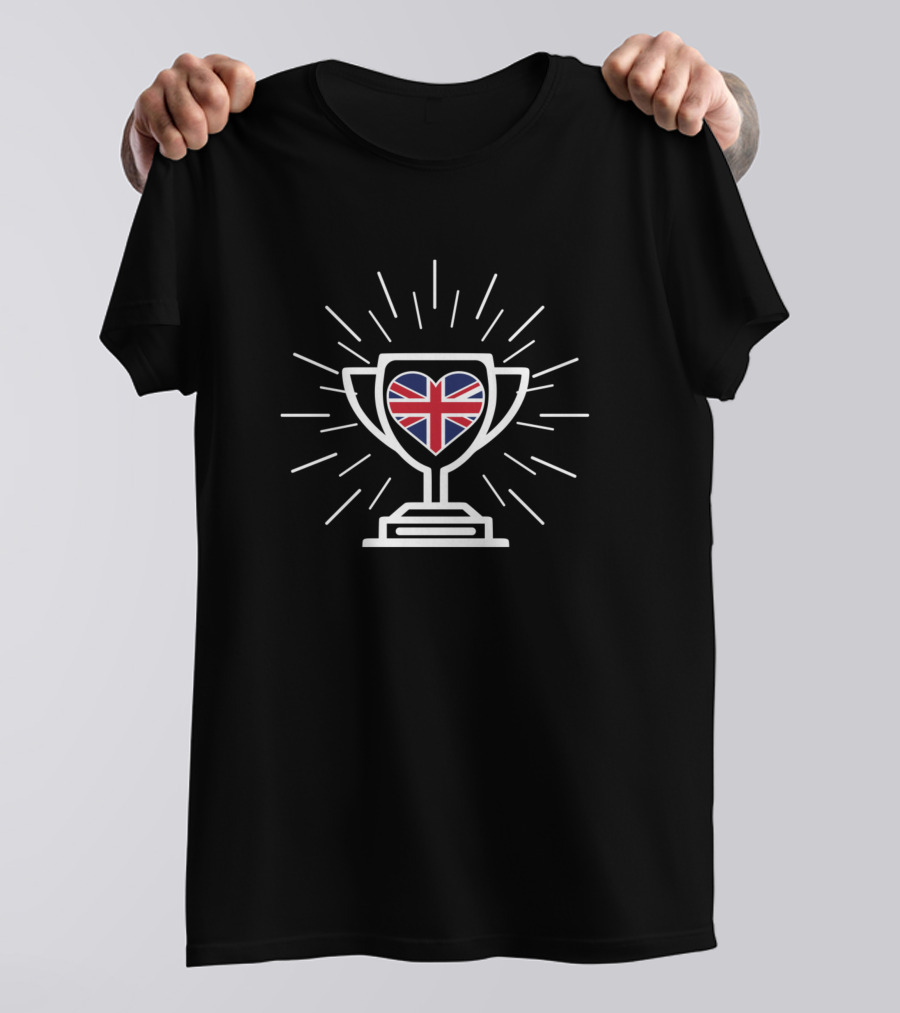 United Kingdom Flag Heart Trophy Winner T-Shirt