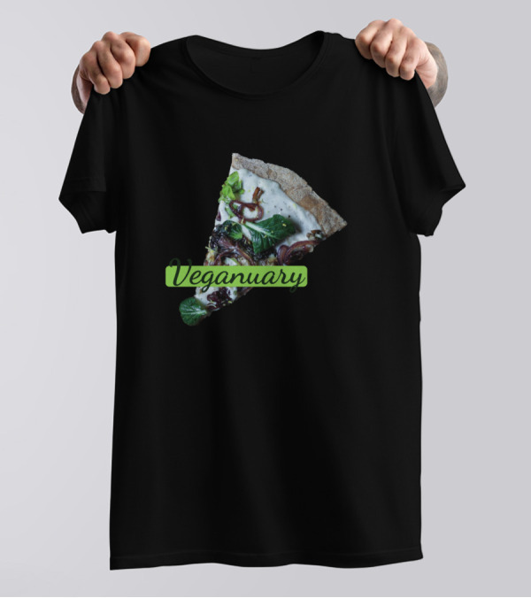 Veganuary Delicious Plant-Based Pizza Slice T-Shirt