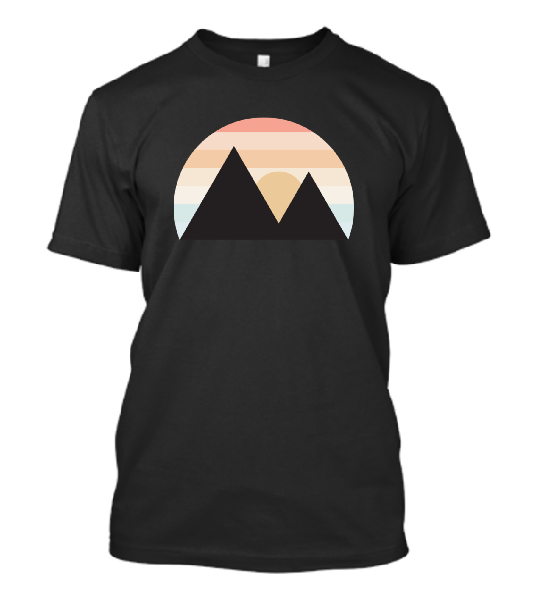 Vintage Sun Retro Mountain Circle T-Shirt