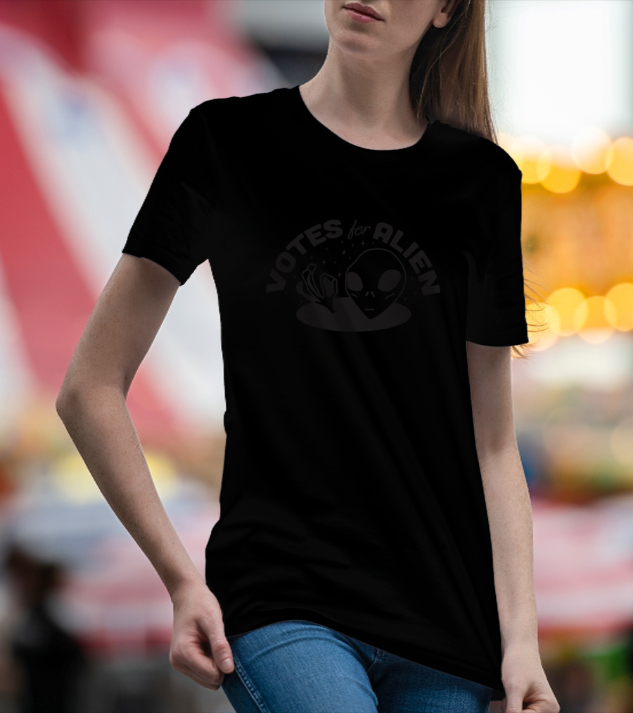 Votes For Alien Alien Head Peace Sign T-Shirt