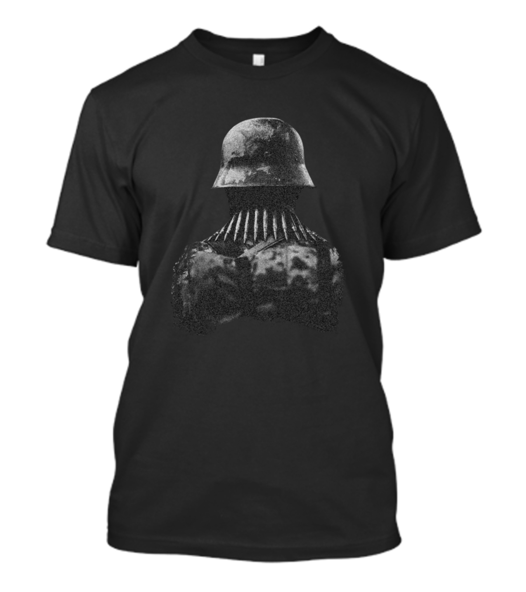World War II Soldier Helmet And Bone Armor T-Shirt