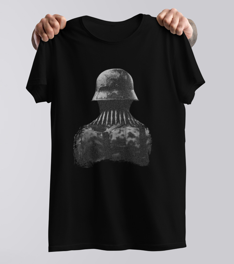 World War II Soldier Helmet And Bone Armor T-Shirt