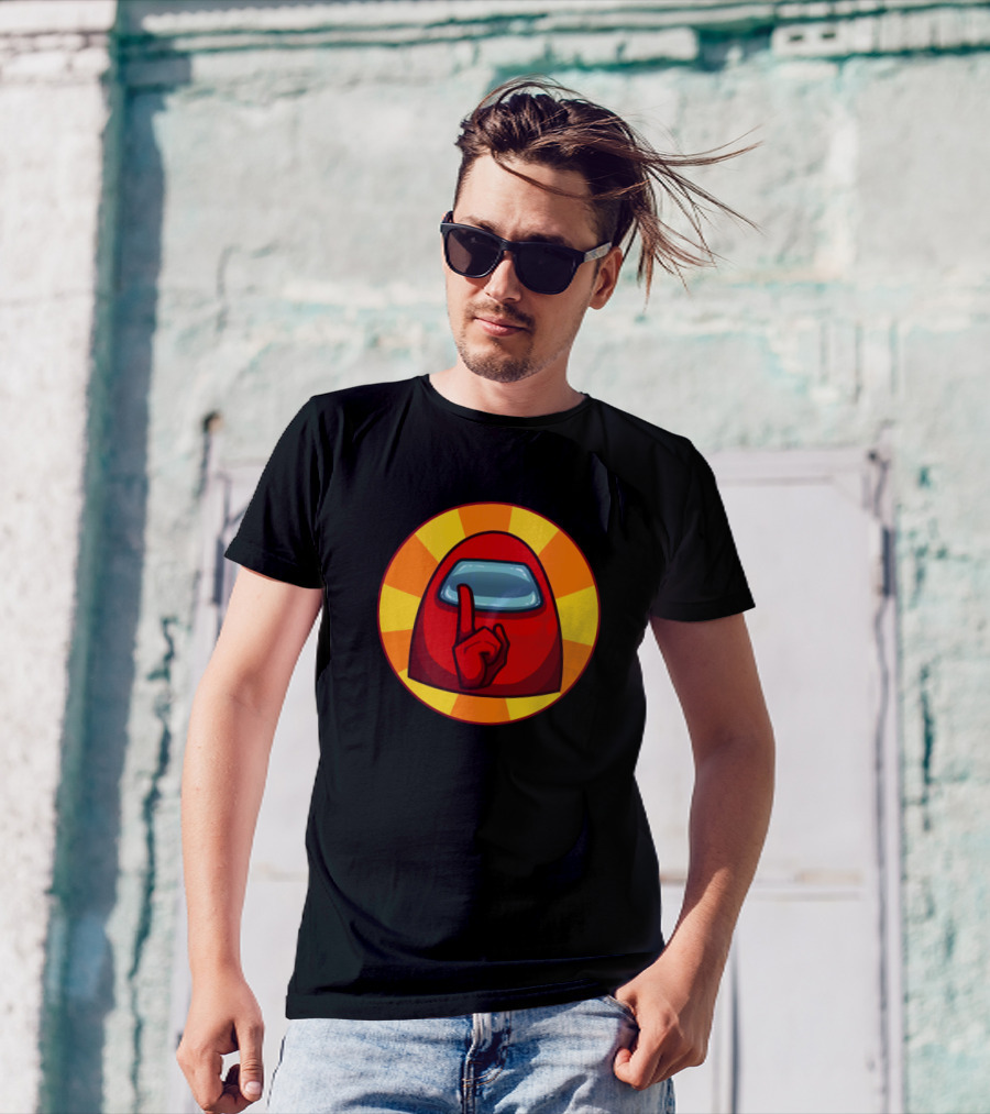 Among Us Impostor Crewmate Silence Gesture T-Shirt