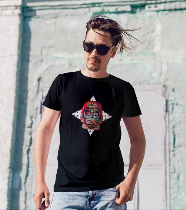 Astrozombie Mask MAC Attack Zombie Helmet T-Shirt