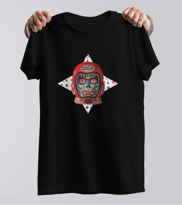 Astrozombie Mask MAC Attack Zombie Helmet T-Shirt