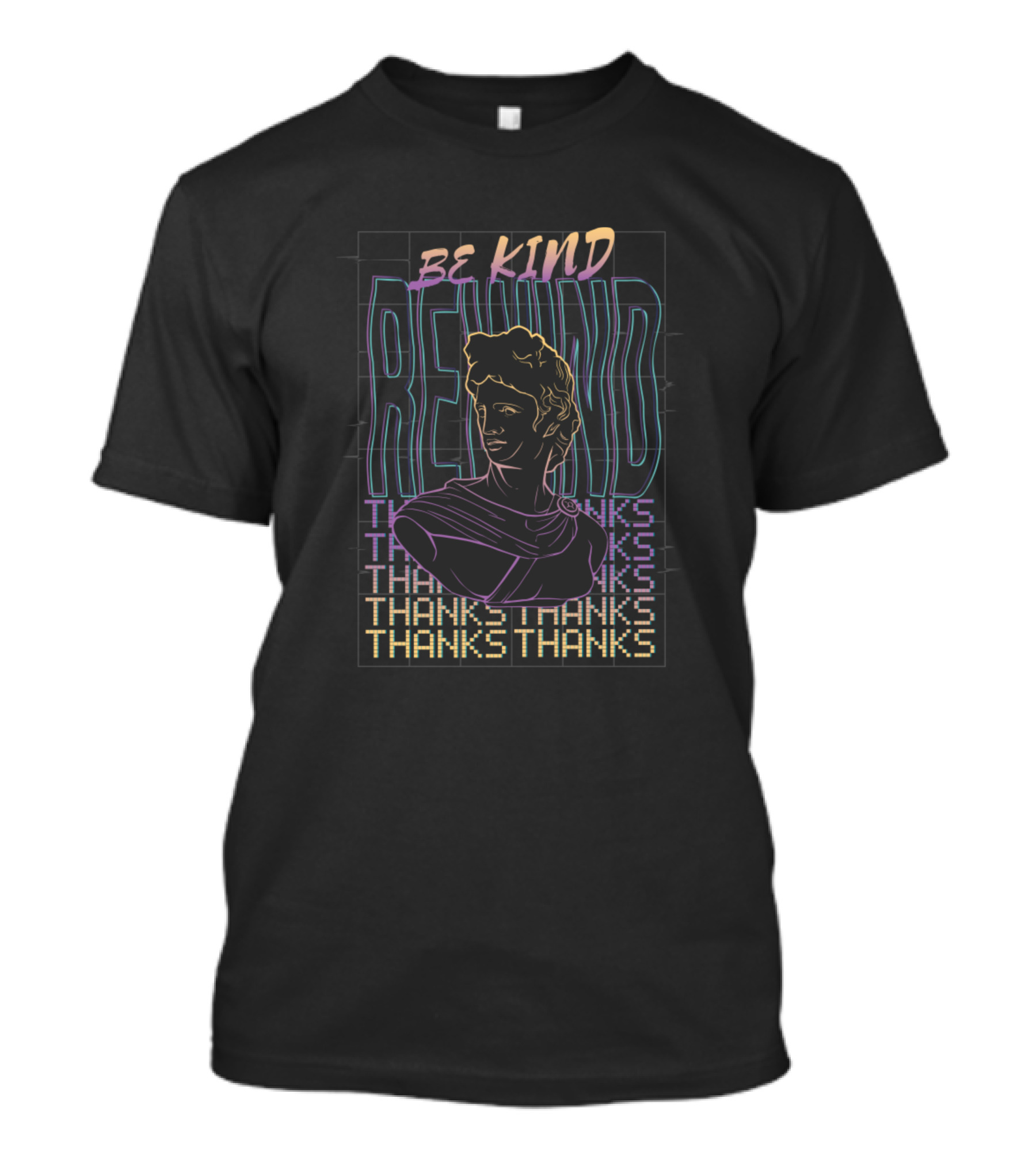 Be Kind Rewind Thanks Vaporwave Statue T-Shirt