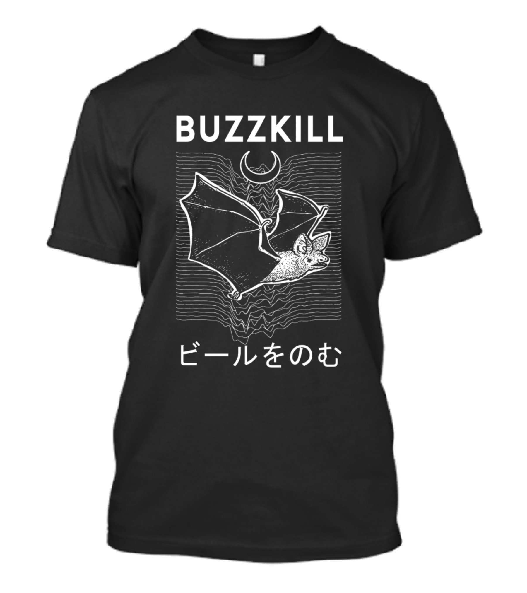 BUZZKILL Bat And Crescent Moon T-Shirt