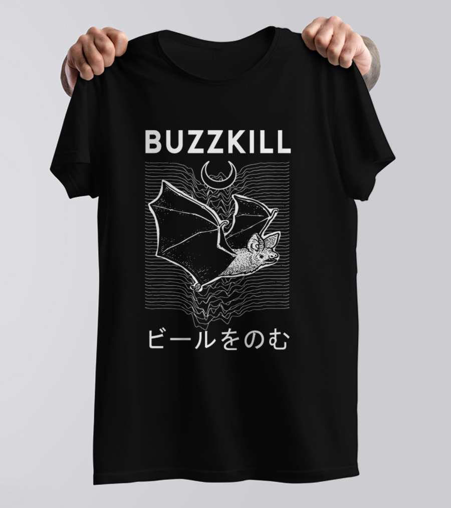 BUZZKILL Bat And Crescent Moon T-Shirt