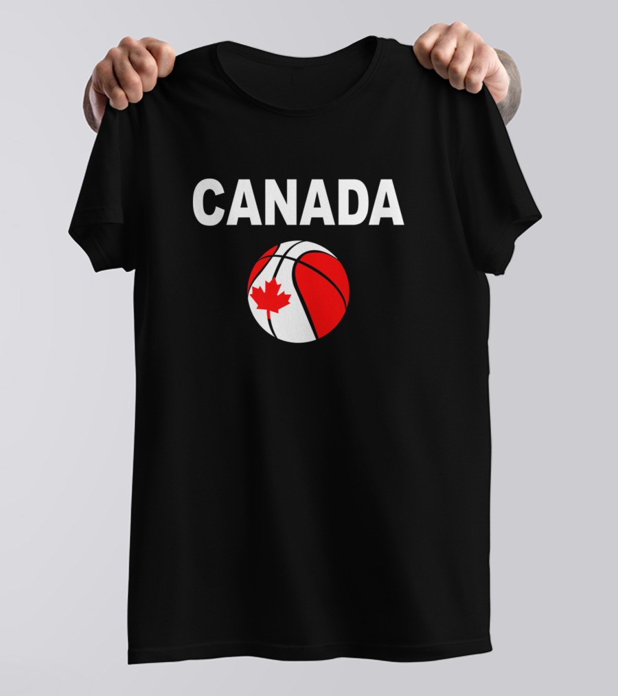 CANADA Maple Leaf Basketball Canada Flag Jersey T-Shirt