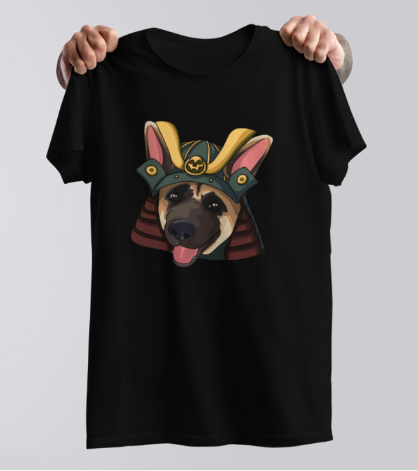 Chi Chi Samurai Dog Helmet T-Shirt
