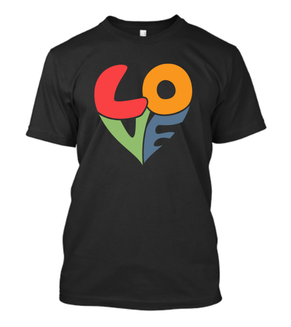 Colorful Love Heart Valentines Day T-Shirt
