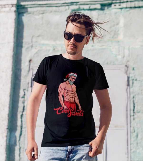 Cool Santa Muscular Buff Christmas Santa Claus T-Shirt