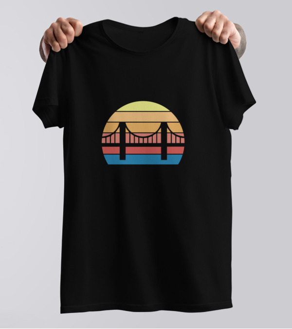 Truss Me I'm A Civil Engineer Bridge Sunset T-Shirt