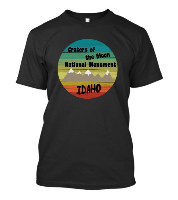 Craters Of The Moon National Monument Idaho Mountains Vintage Circle T-Shirt