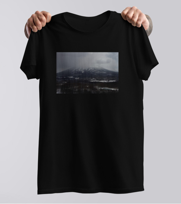 Dark Sky Night Mountains Landscape Winter Scene T-Shirt