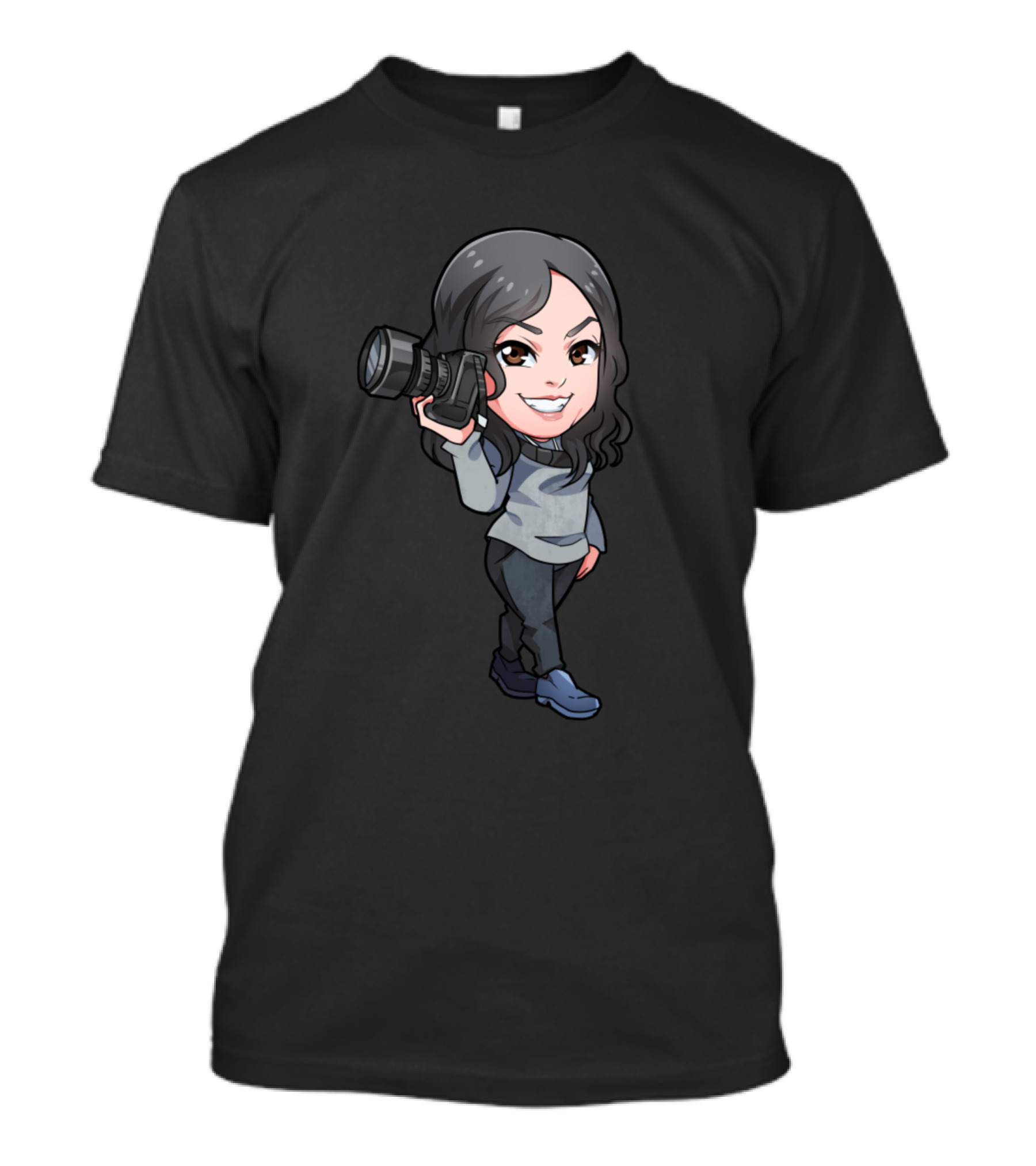 Dekamomma Cartoon Camera Character T-Shirt