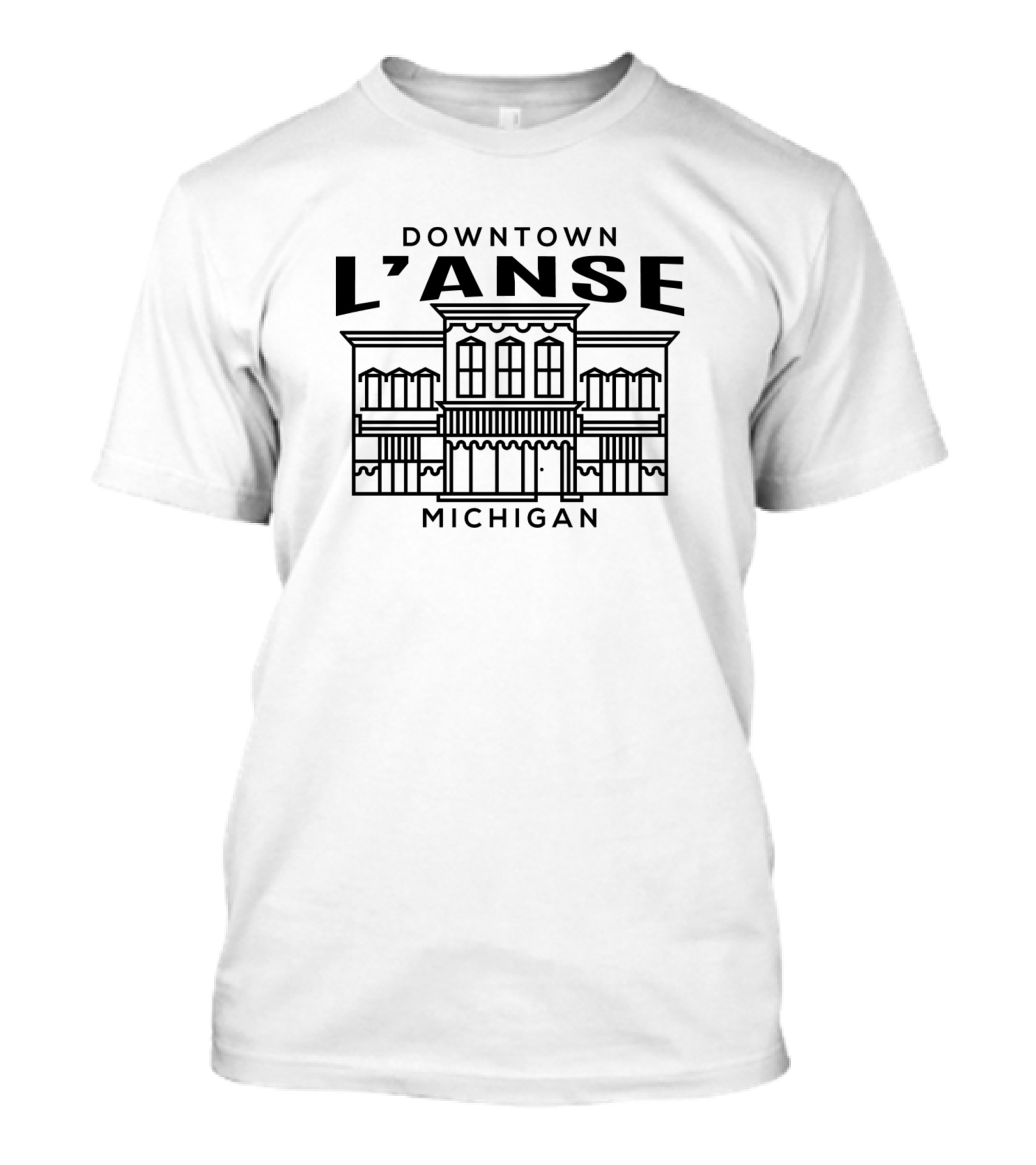 Downtown L'Anse Michigan Building T-Shirt