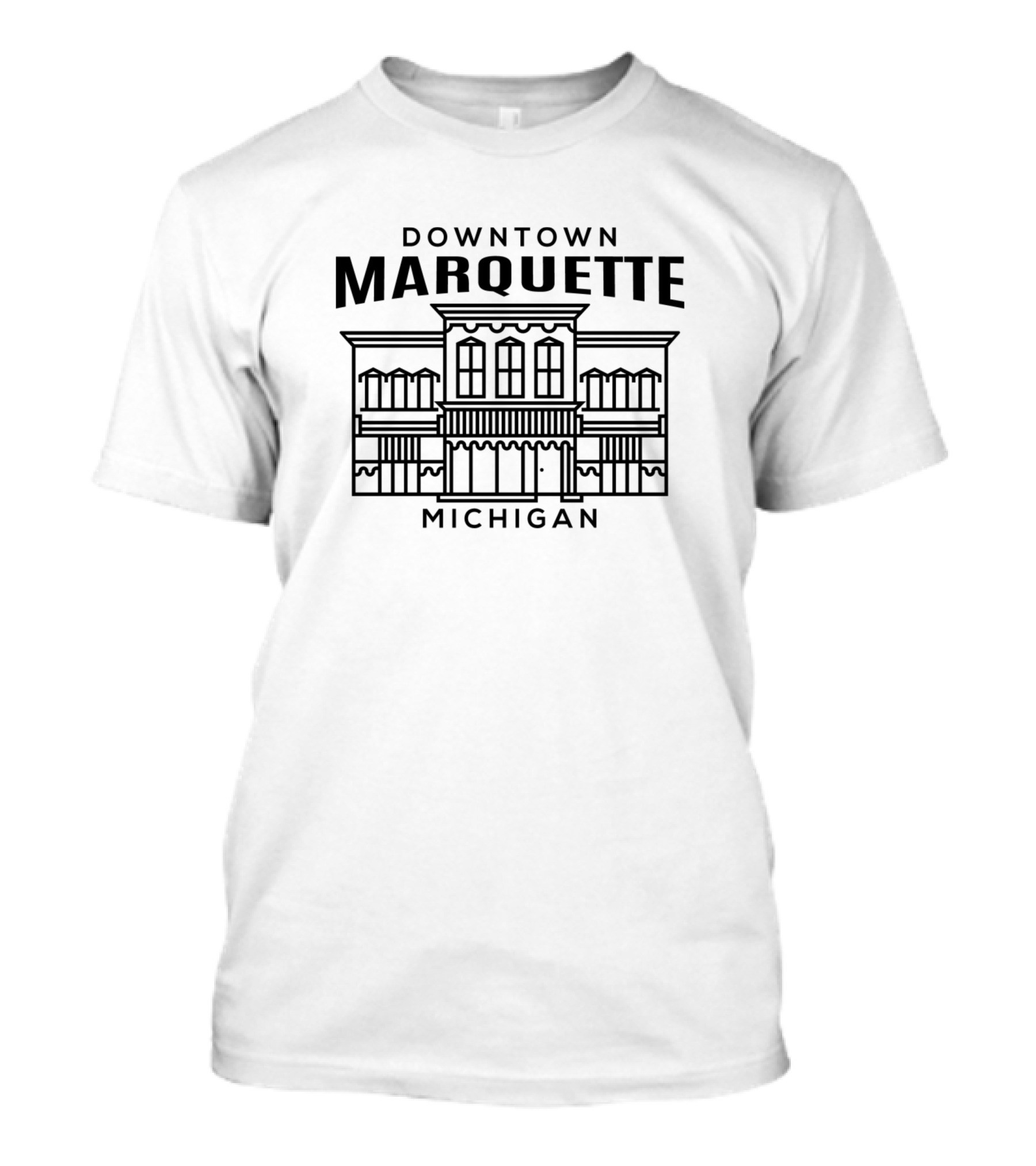 Downtown Marquette Michigan Iconic Architecture T-Shirt