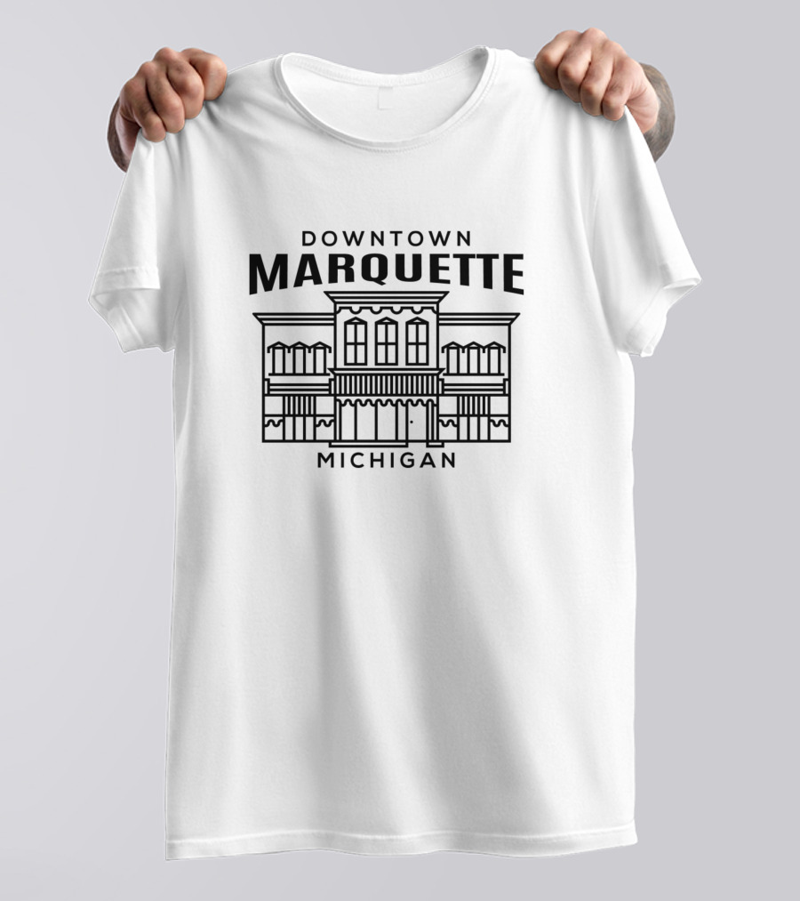Downtown Marquette Michigan Iconic Architecture T-Shirt