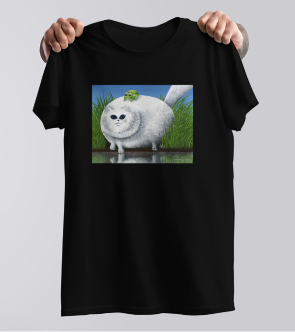 Fat Cat And His Frog By Gary Patterson T-Shirt
