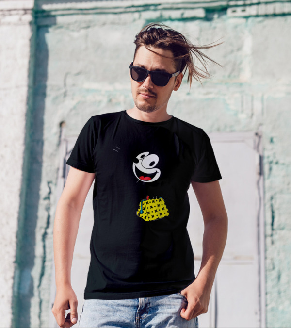 Felix The Cat Holiday With Iconic Yellow Bag T-Shirt