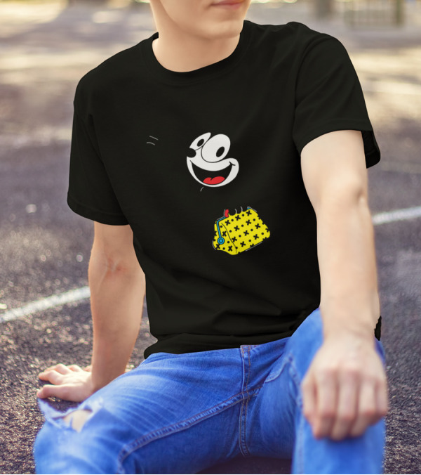 Felix The Cat Holiday With Iconic Yellow Bag T-Shirt
