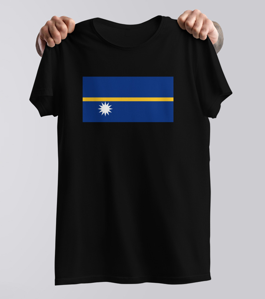 Flag Of Nauru Minimalist National T-Shirt