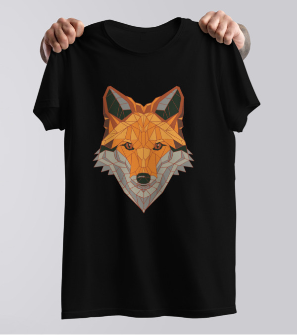 Polygon Animal Foxes Lovers T-Shirt