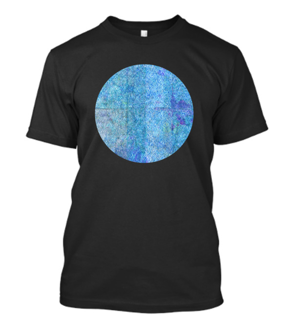 Frozen Blue Textured Circle T-Shirt