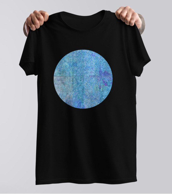 Frozen Blue Textured Circle T-Shirt