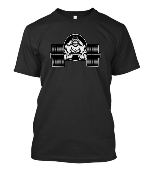 Gorilla Lifting Heavy Weights Fitness Training T-Shirt