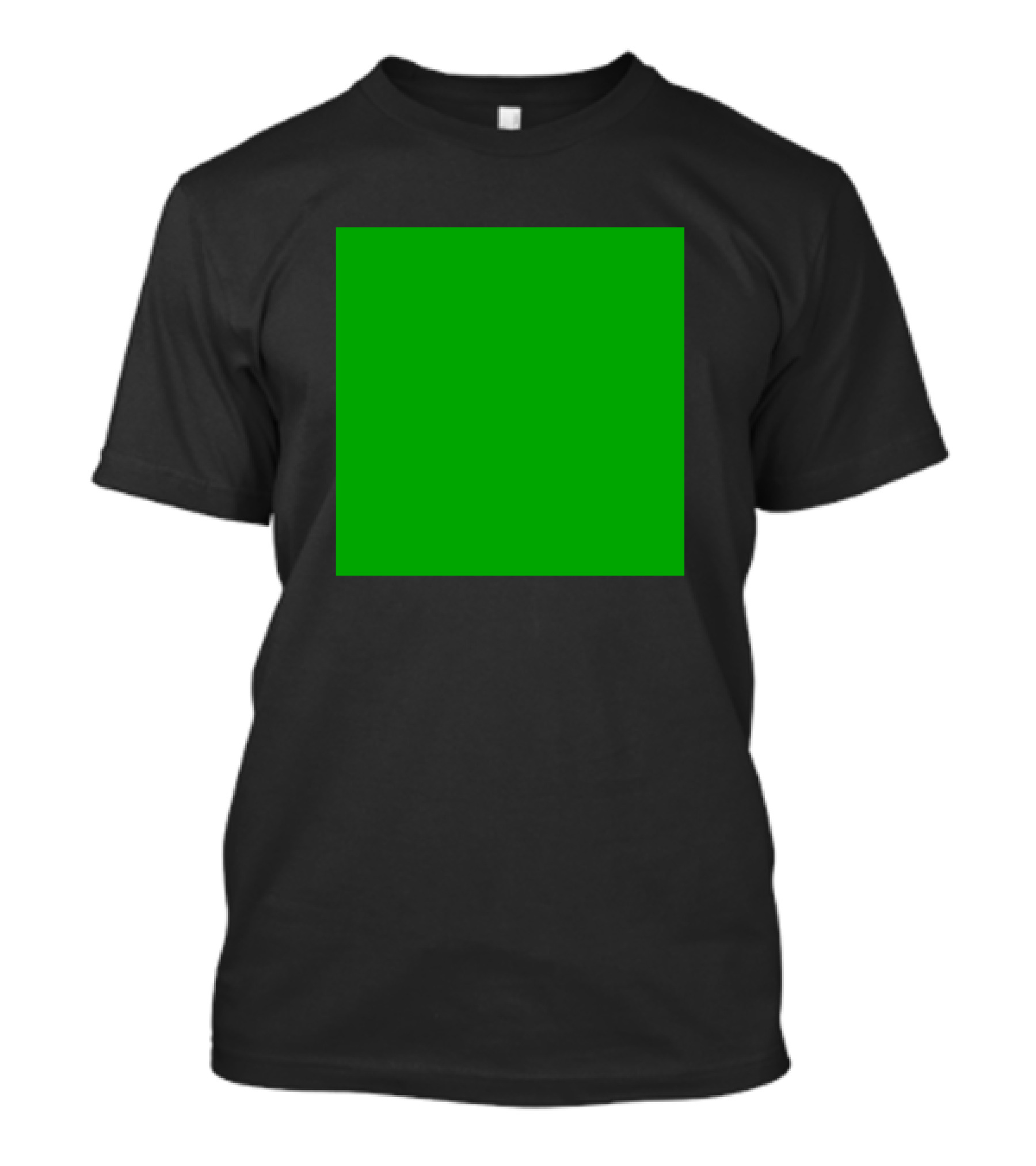 Grass Green Solid Plain Green Square T-Shirt