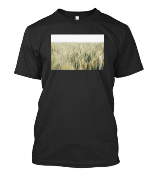 Green Grass Fields Wheat Landscape T-Shirt