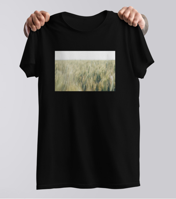 Green Grass Fields Wheat Landscape T-Shirt