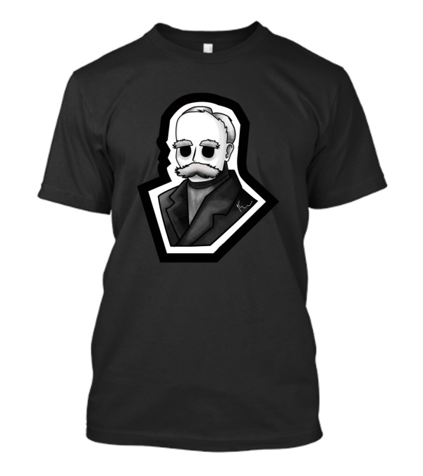 Historian Castilho Monochrome Cartoon T-Shirt