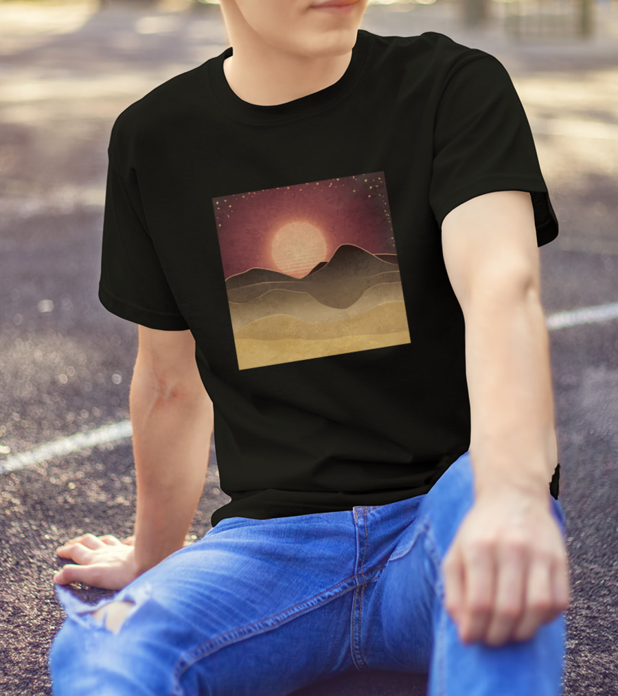 Its Always Sunny In Philadelphia Vintage Sunset Desert Landscape T-Shirt