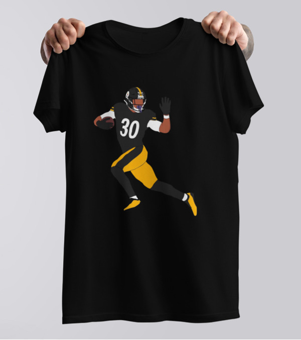 James Conner Number 30 Pittsburgh Steelers Player Running T-Shirt