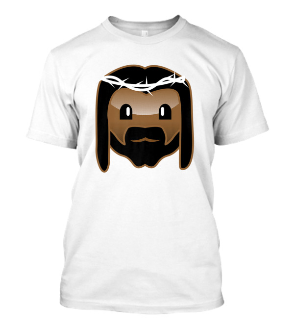 Jesus Is Black Jesus Cartoon Crown Of Thorns T-Shirt