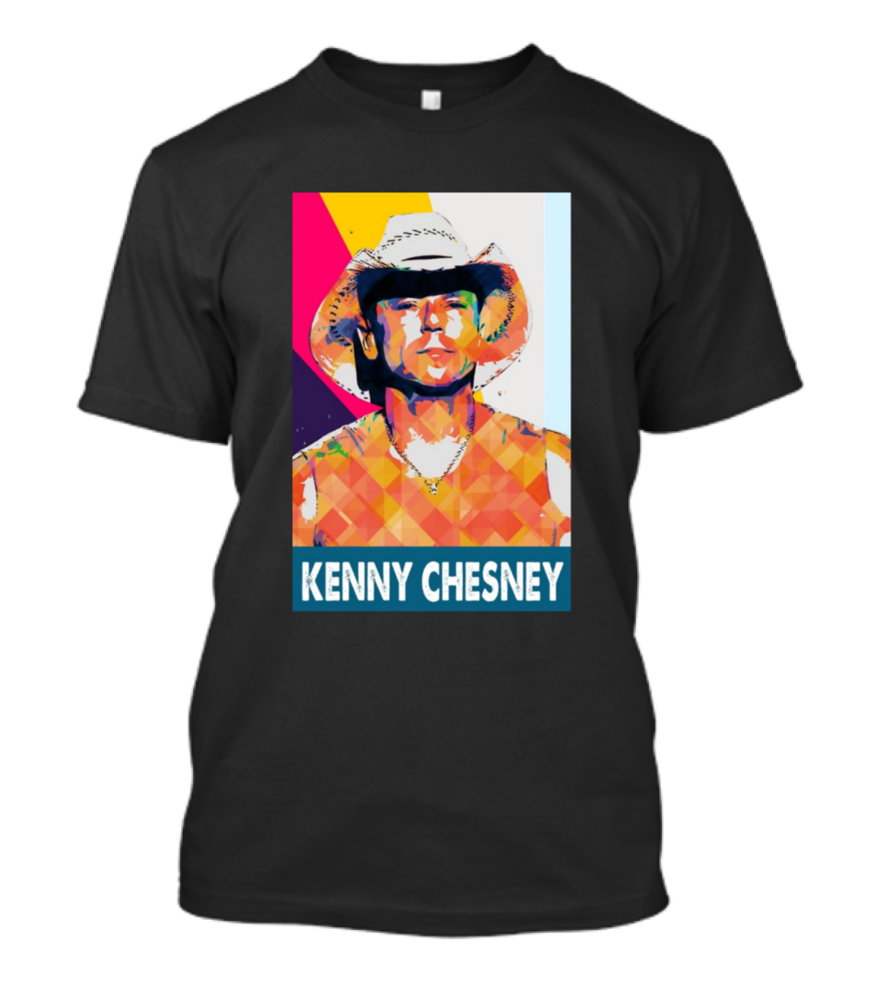 Kenny Chesney Colorful Pop Art Cowboy Hat T-Shirt