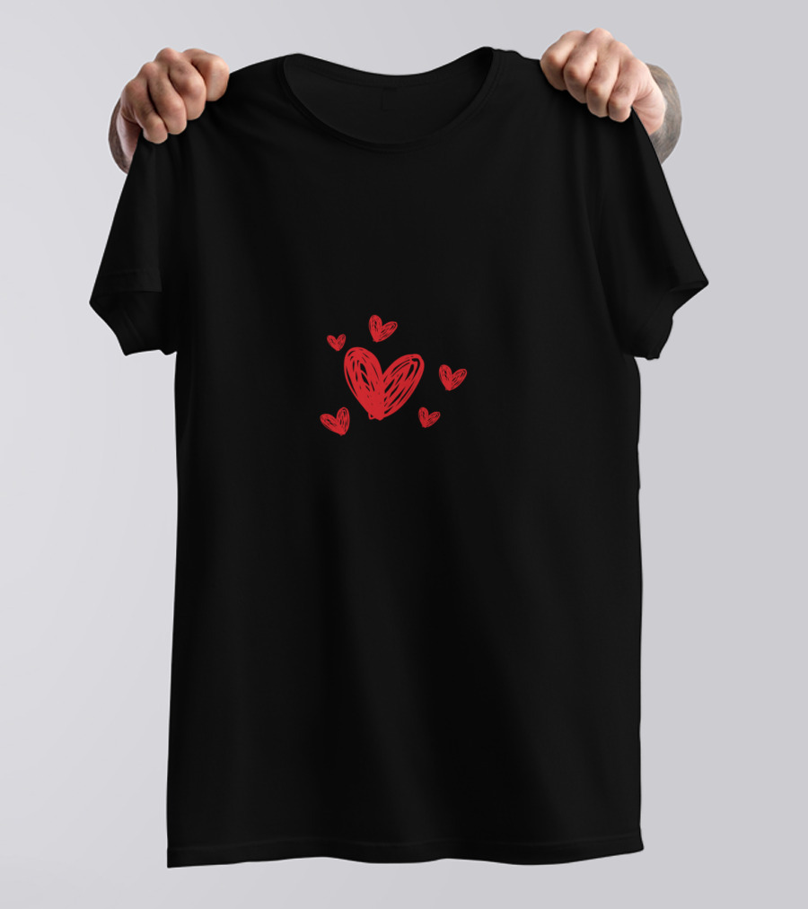Love Yourself And Keep Cool Red Hearts T-Shirt