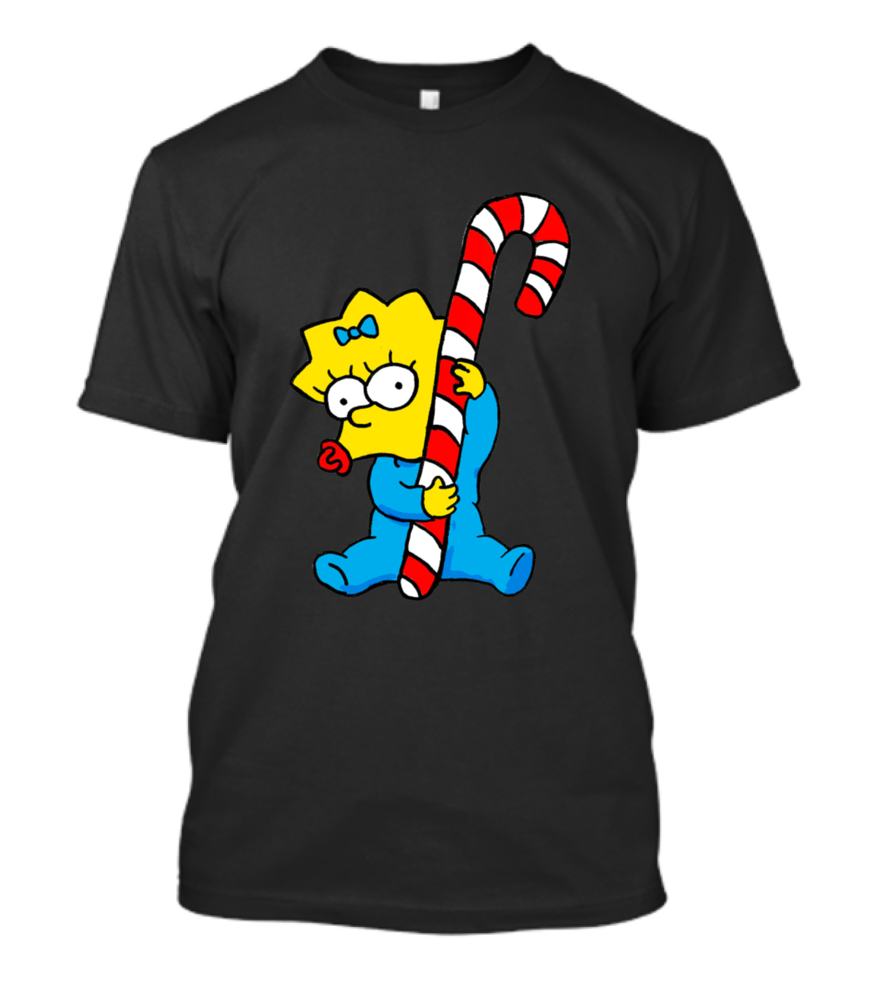 Maggie Simpson Merry Candy Cane Holiday Fun T-Shirt