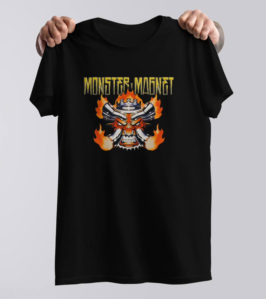 Monster Magnet Fiery Engine Skull T-Shirt