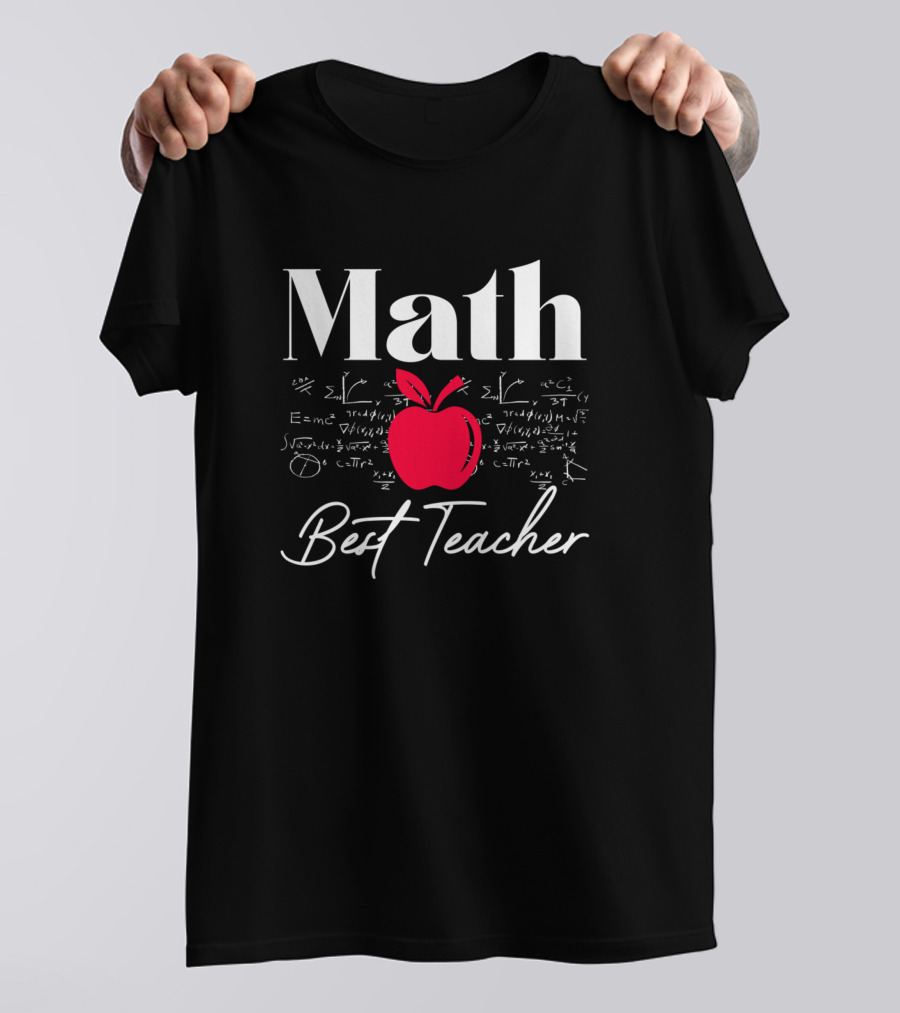 Math Best Teacher Equations Apple T-Shirt