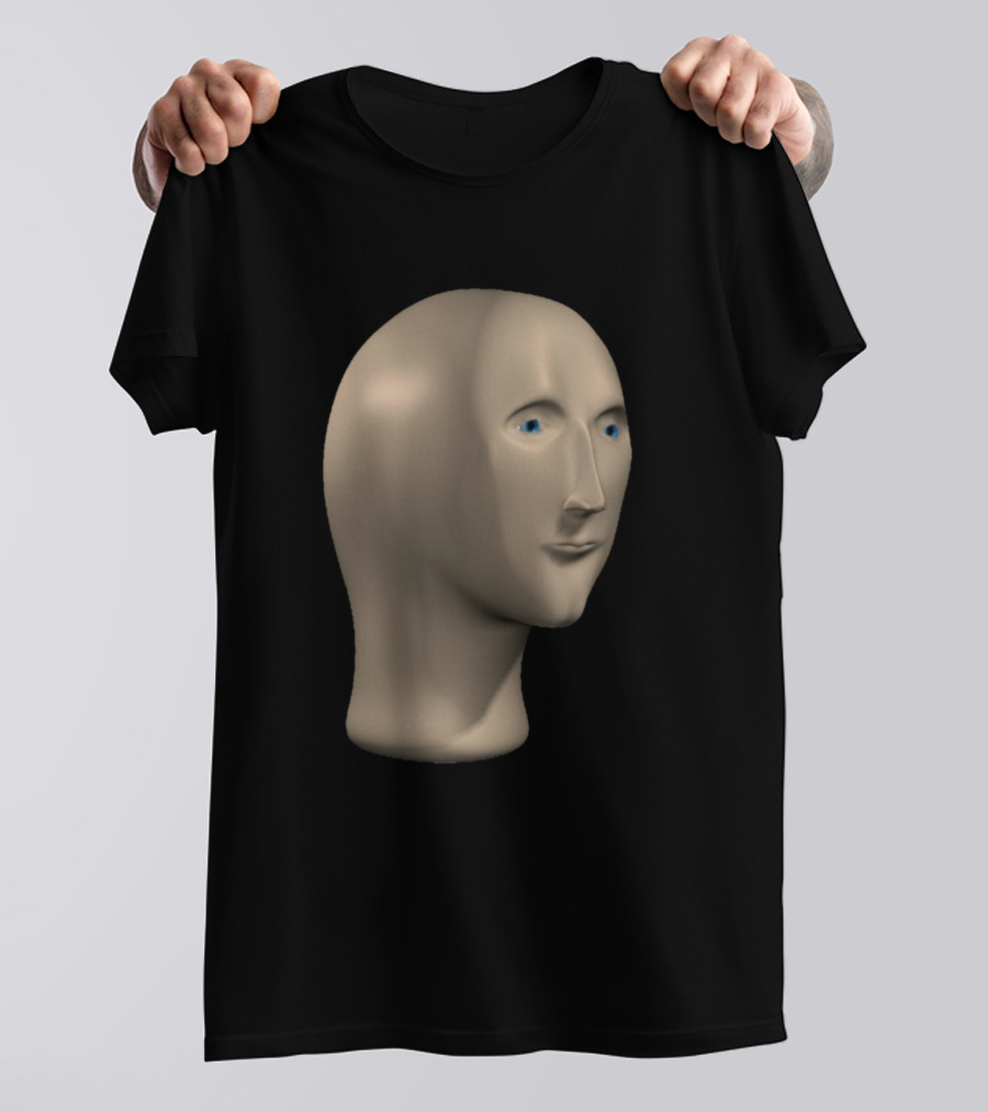 Meme Man Iconic 3D Head Image T-Shirt