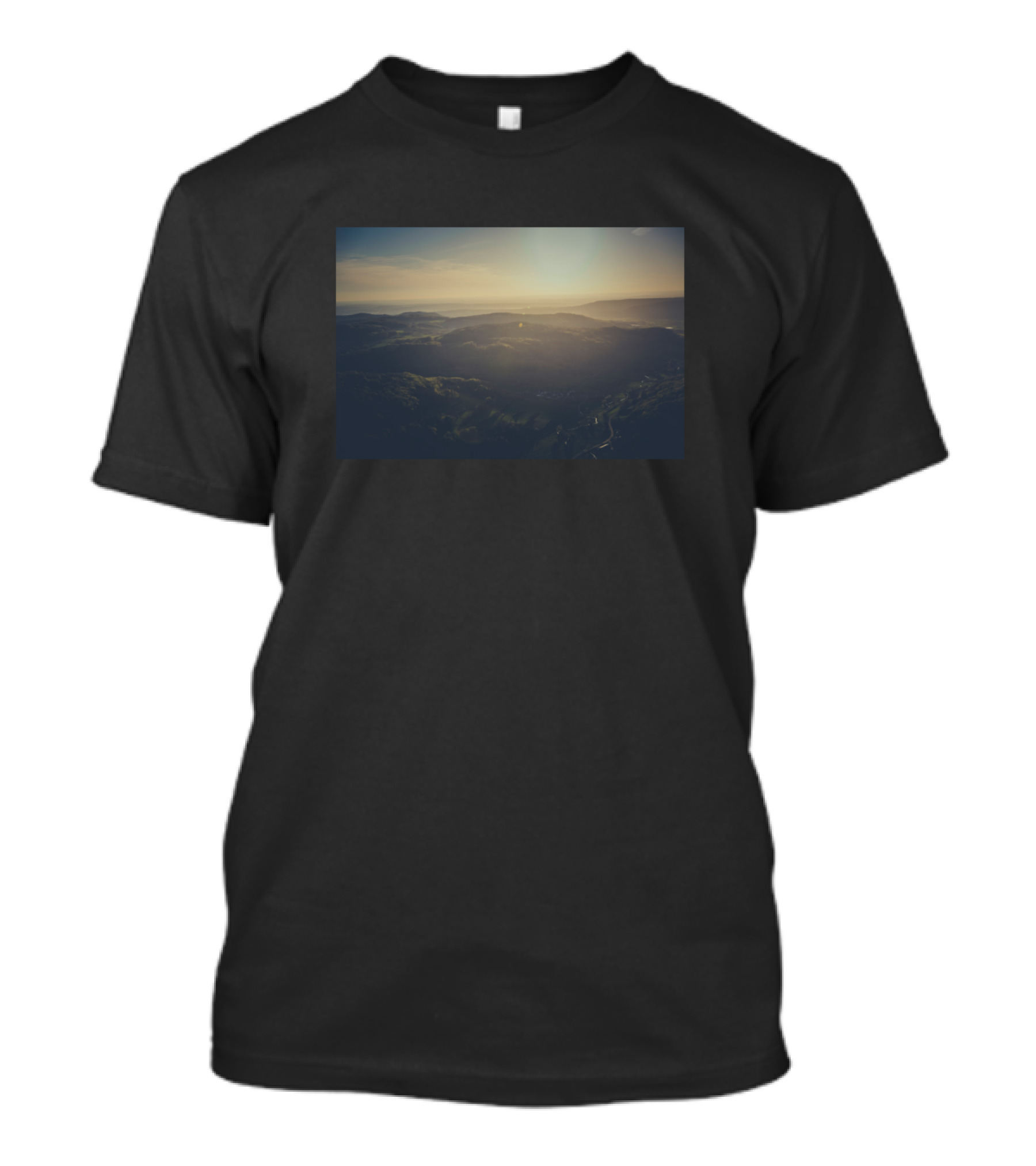 Sunshine Morning Over Mountain Highland Tree Forest T-Shirt