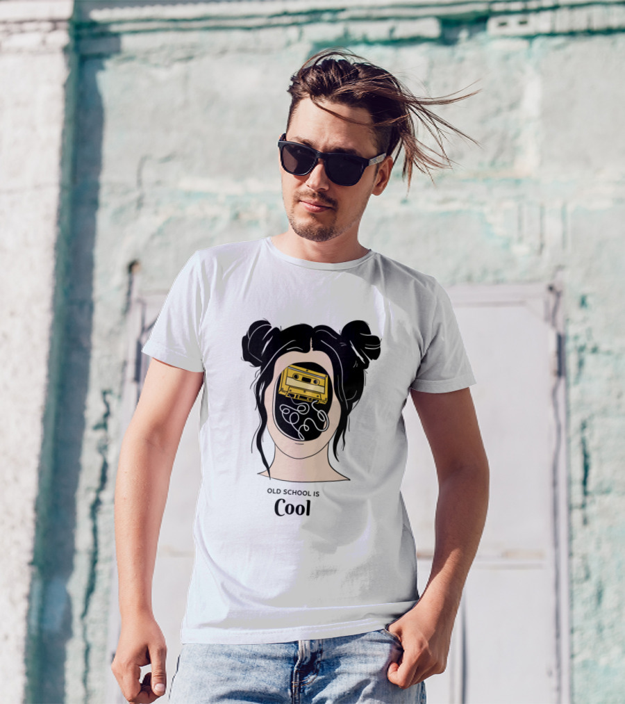 Old School Is Cool Cassette Tape Head T-Shirt